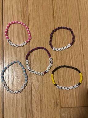 Olivia Rodrigo Inspired Sour Friendship Bracelets Handmade Beaded Fan Gift